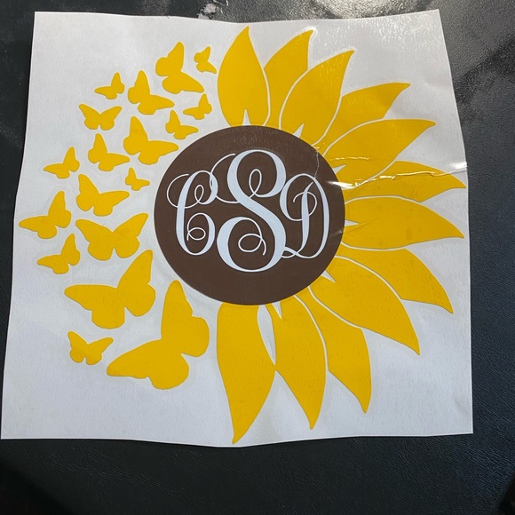 Sunflower/Butterly Combo Monogrammed - Picture 3 of 3
